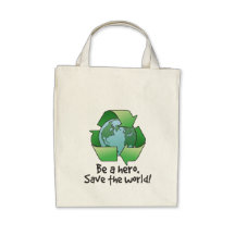 Be A Hero, Recycle Accent Tote Bag