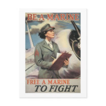 Be a Marine - Free a Marine to Fight Postcard