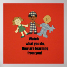 Be a role model for children poster