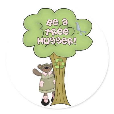 Be A Tree Hugger Stickers by berkeleygirlforever