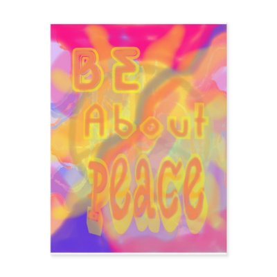 Be about Peace Postcard by pharrisart
