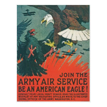 "Be an American Eagle" RESTORED Army Air Poster Post Cards