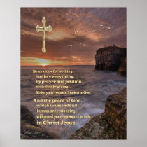 Be anxious for nothing christian poster