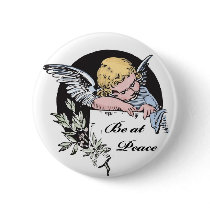 Be at Peace Angel Buttons