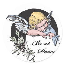 Be at Peace Angel Stickers