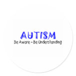 Be Aware Be Understanding (Blue) stickers