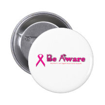 Be Aware Breast Cancer Awareness Button