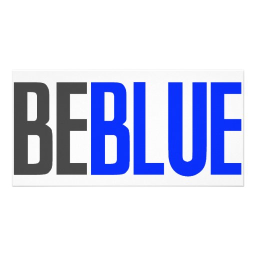 Be Blue Photo Card Template