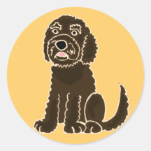 BE- Chocolate Labradoodle Stickers