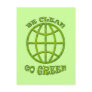BE CLEAN GO GREEN POST CARD