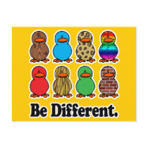 be different funny pattern ducky ducks post cards