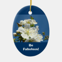 Be Fabulous! ornaments Cherry Blossoms Blue Sky