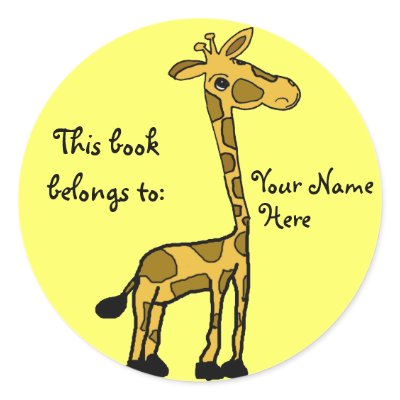 BE- Funny Giraffe Book Stickers by inspirationrocks