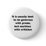 Be Generous With Praise buttons
