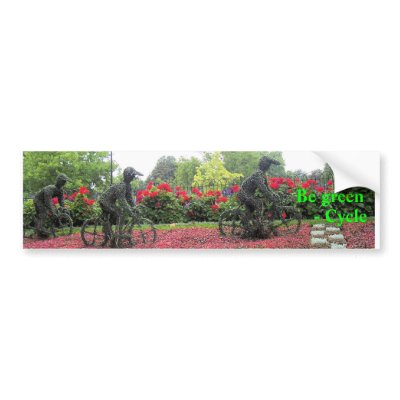 Be green, - Cycle Bumper Sticker by ashroc