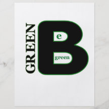 Be Green Full Color Flyer