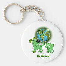 Be Green! (Leaf and Blade) Key Chains