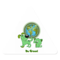 Be Green! (Leaf and Blade) Stickers