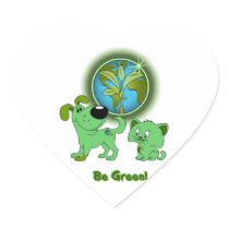 Be Green! (Leaf and Blade) Sticker