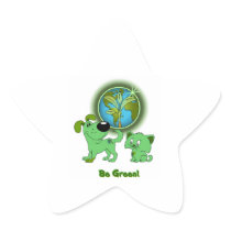 Be Green! (Leaf and Blade) Stickers