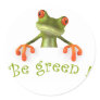Be green ! round sticker