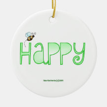 Be Happy - A Positive Word Ornaments