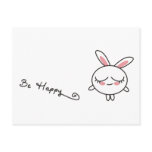 Be Happy Bunny Postcard