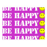 BE HAPPY POST CARDS