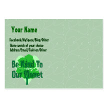 Be Kind To Our Planet Business Card Templates