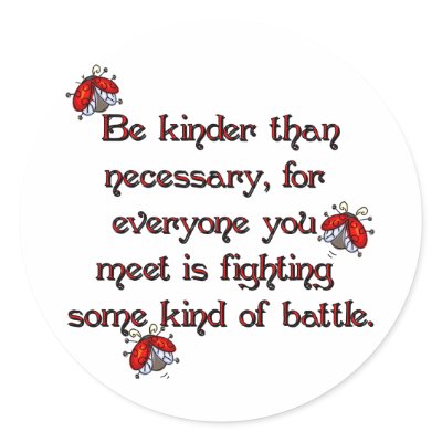 Be Kinder Round Stickers by Jaenne