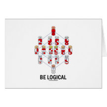Be Logical (Logic Tesseract Hasse Diagram) Greeting Card