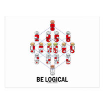 Be Logical (Logic Tesseract Hasse Diagram) postcards