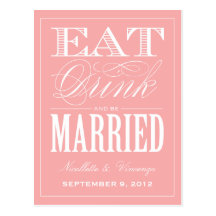 BE MARRIED | SAVE THE DATE ANNOUNCEMENT POSTCARD