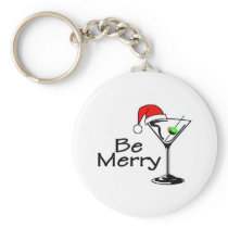 Be Merry Christmas Martini Keychains