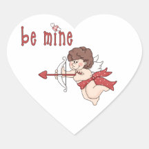 Be Mine Cupids Arrow Valentine's Day Stickers