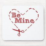 Be Mine heart Cutout mousepads