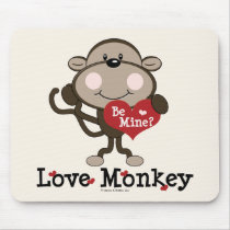 Be Mine Love Monkey Valentines Day Mousepad mousepads