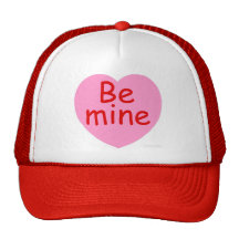 Be Mine Pink Heart Mesh Hat
