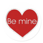 be mine red grunge sticker
