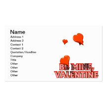 Be Mine Valentine Business Cards