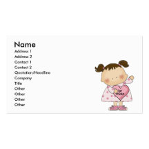 be mine valentine cutie girl tot business card templates