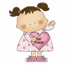 be mine valentine cutie girl tot photo sculpture