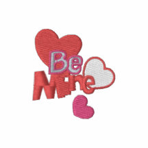Be Mine Valentine Hearts Embroidered Shirt