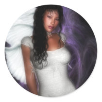 be my angel round stickers
