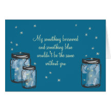 Be My Bridesmad - Mason Jar & Fireflies Card
