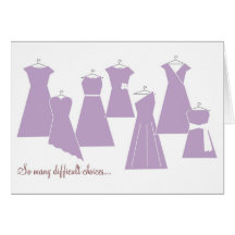 Be my Bridesmaid Card (Purple Dresses)