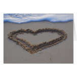 Be My Bridesmaid Heart in Beach Sand Greeting Cards