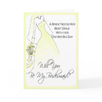 Be My Bridesmaid Invitation for Bridal Attendants