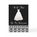 Be My Bridesmaid Invitation With Lace