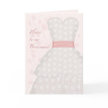 Be My Bridesmaid Lace Gown Coral Cards